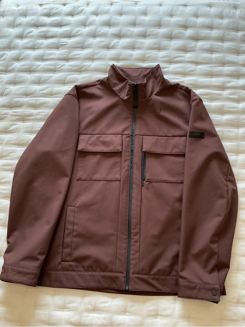 Michael Kors Granby Anorak Soft Shell Brown Jacket Midnight Mens size XXL